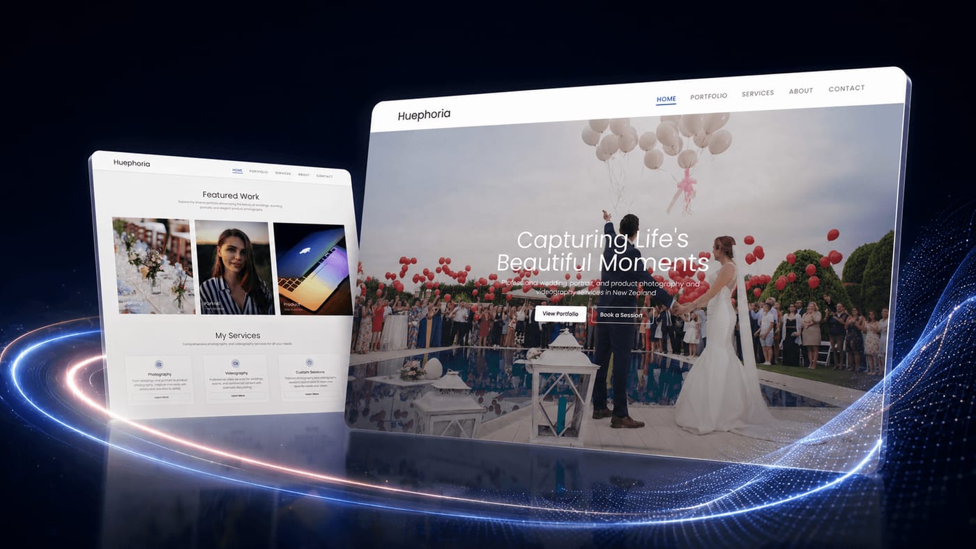 Huephoria — Custom photography website built to perform and convert