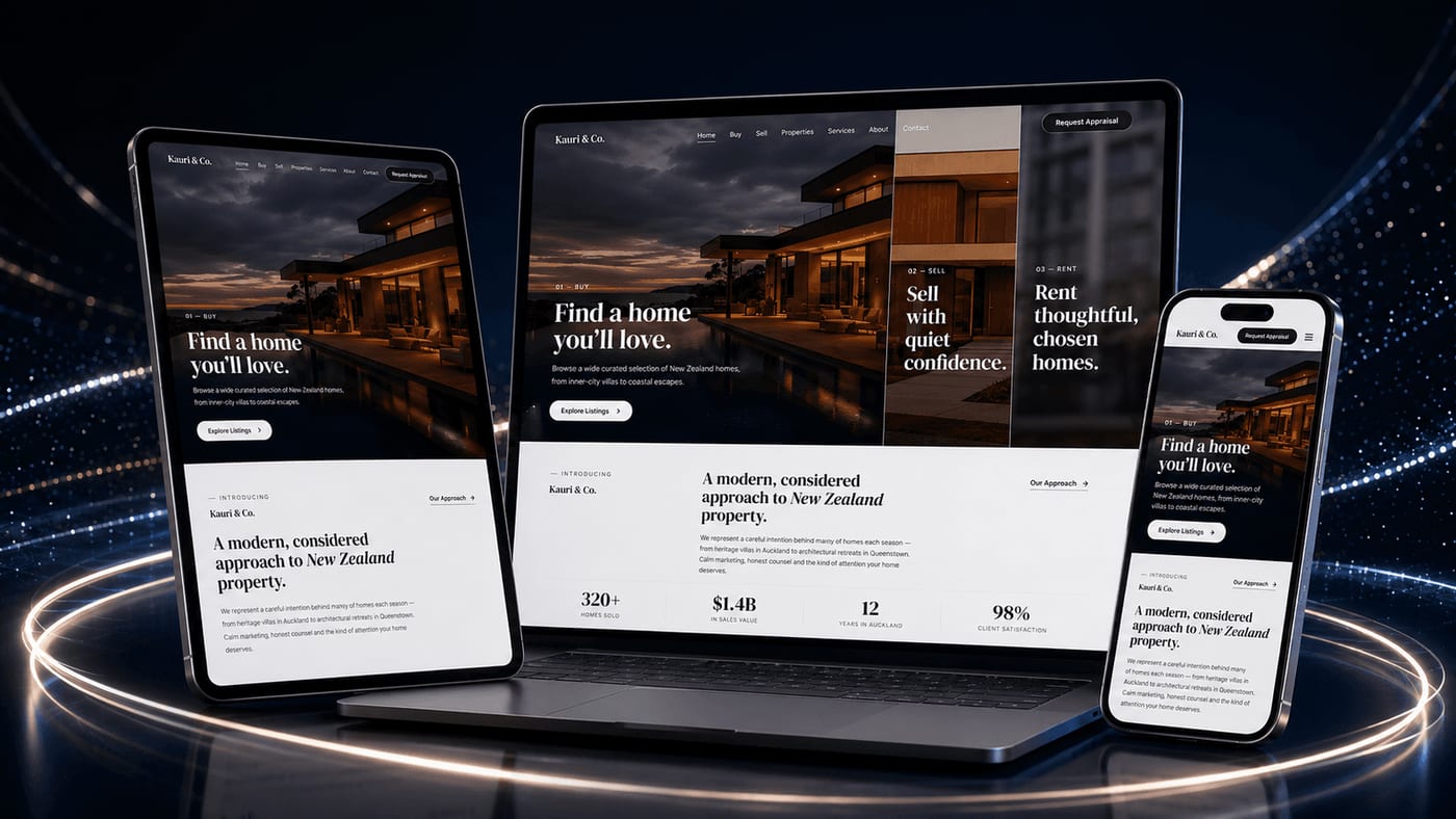 Kauri & Co. — Centralized property management system for a NZ real-estate brand